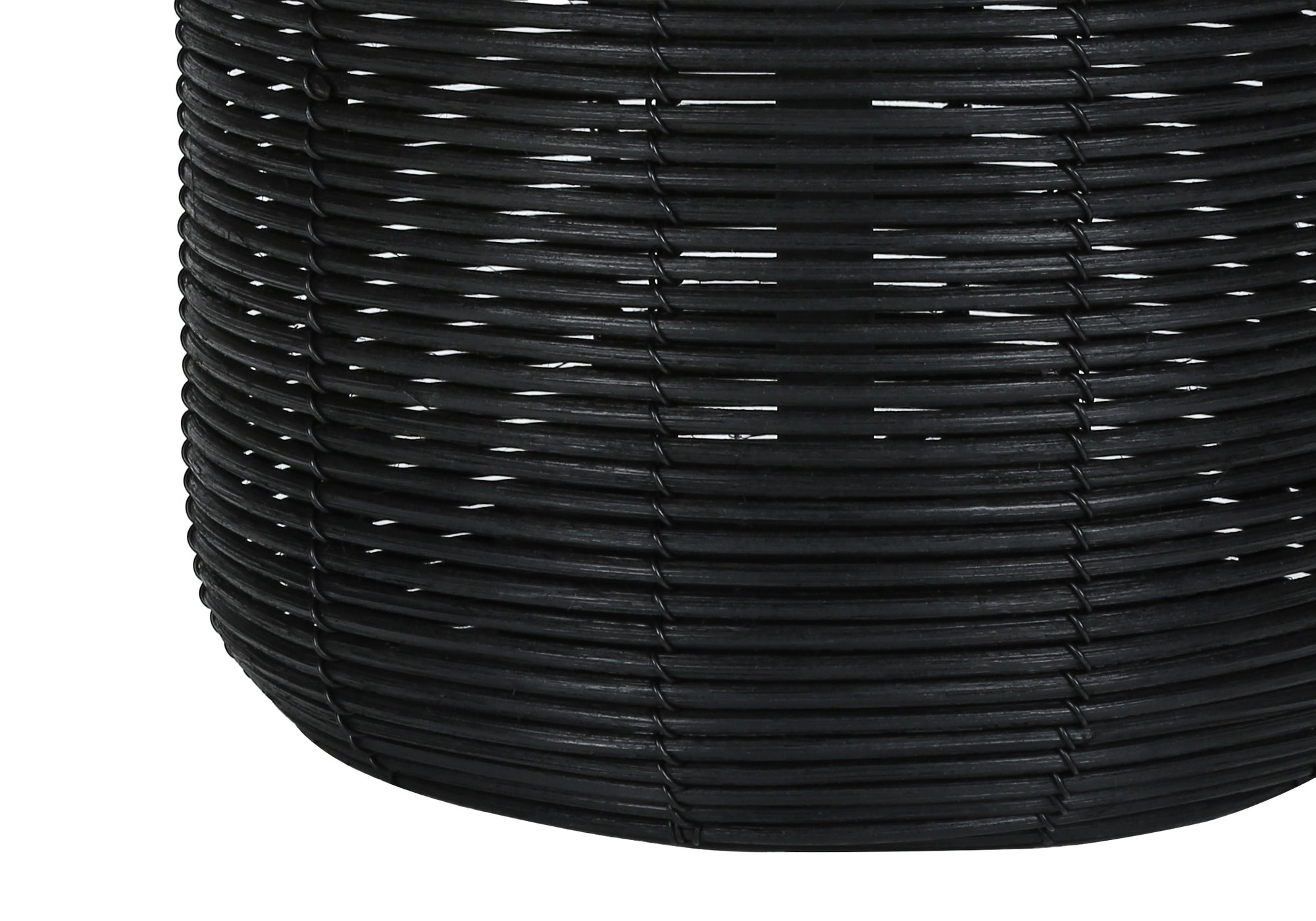 Captions 23" Table Lamp with Rattan Base and Linen Drum Shade