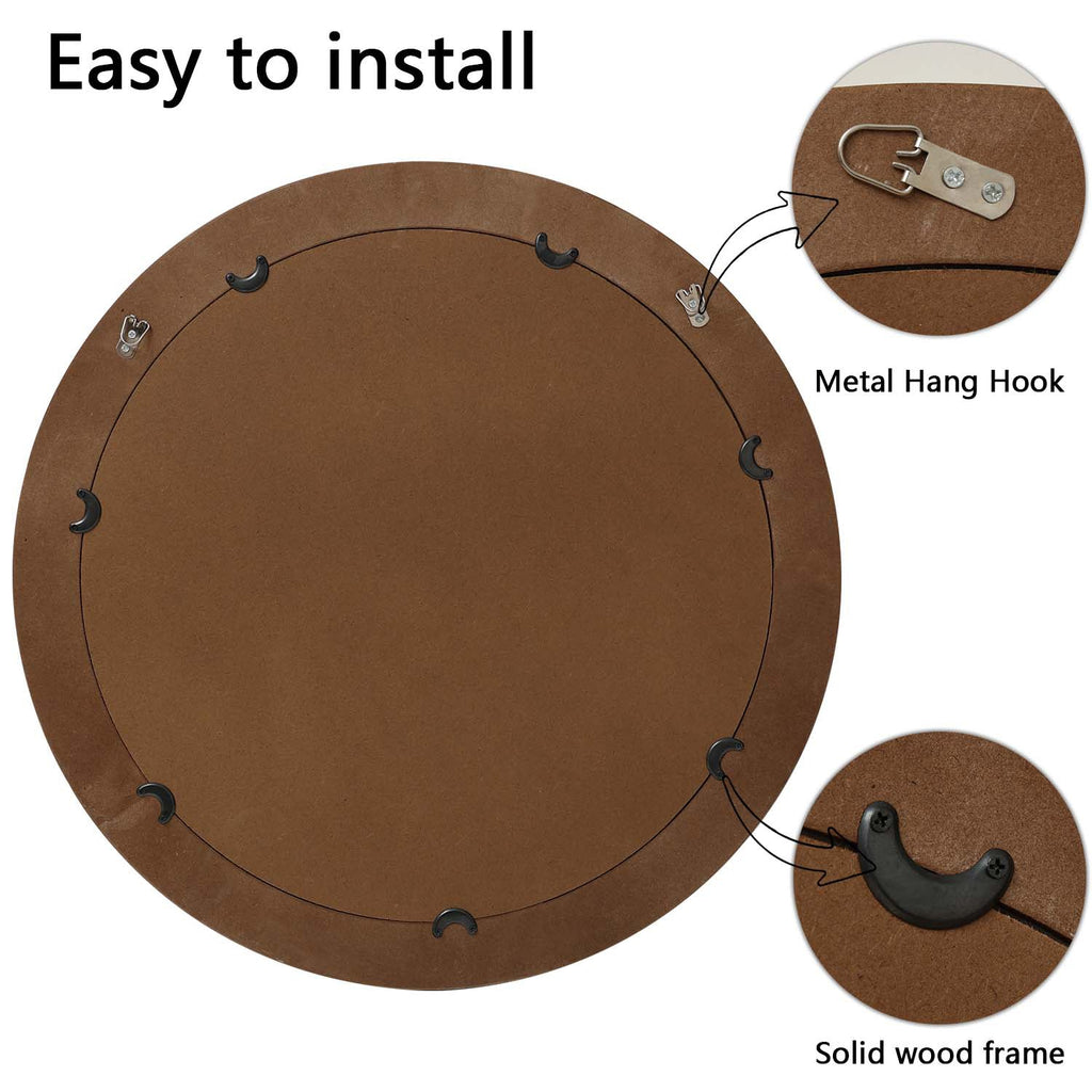 27.5 inches Round Farmhouse Wall Mirro