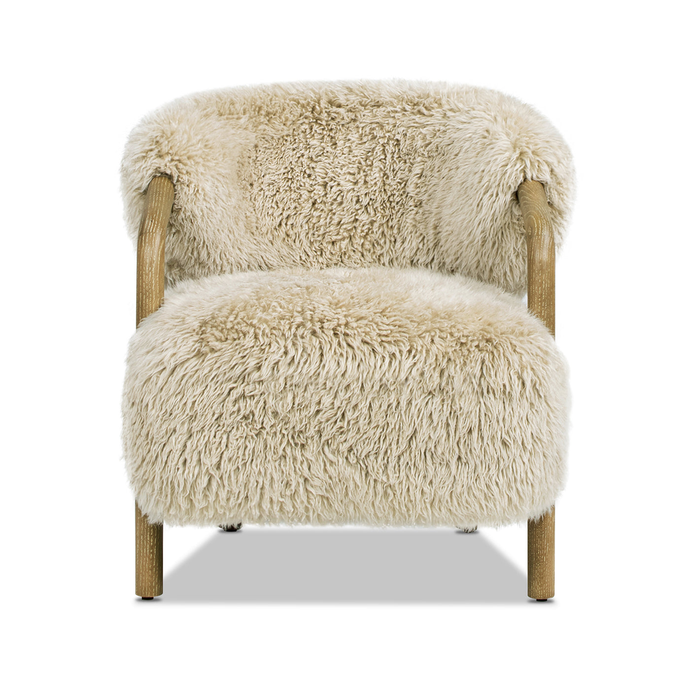 33" Upholstered Armchair with Solid Oak Frame and Ergonomic Design