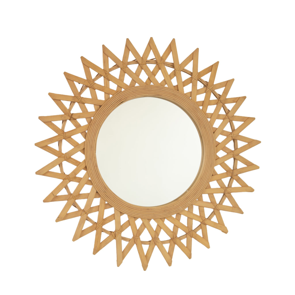 24'' Solana Round Bamboo Hemp Mirror