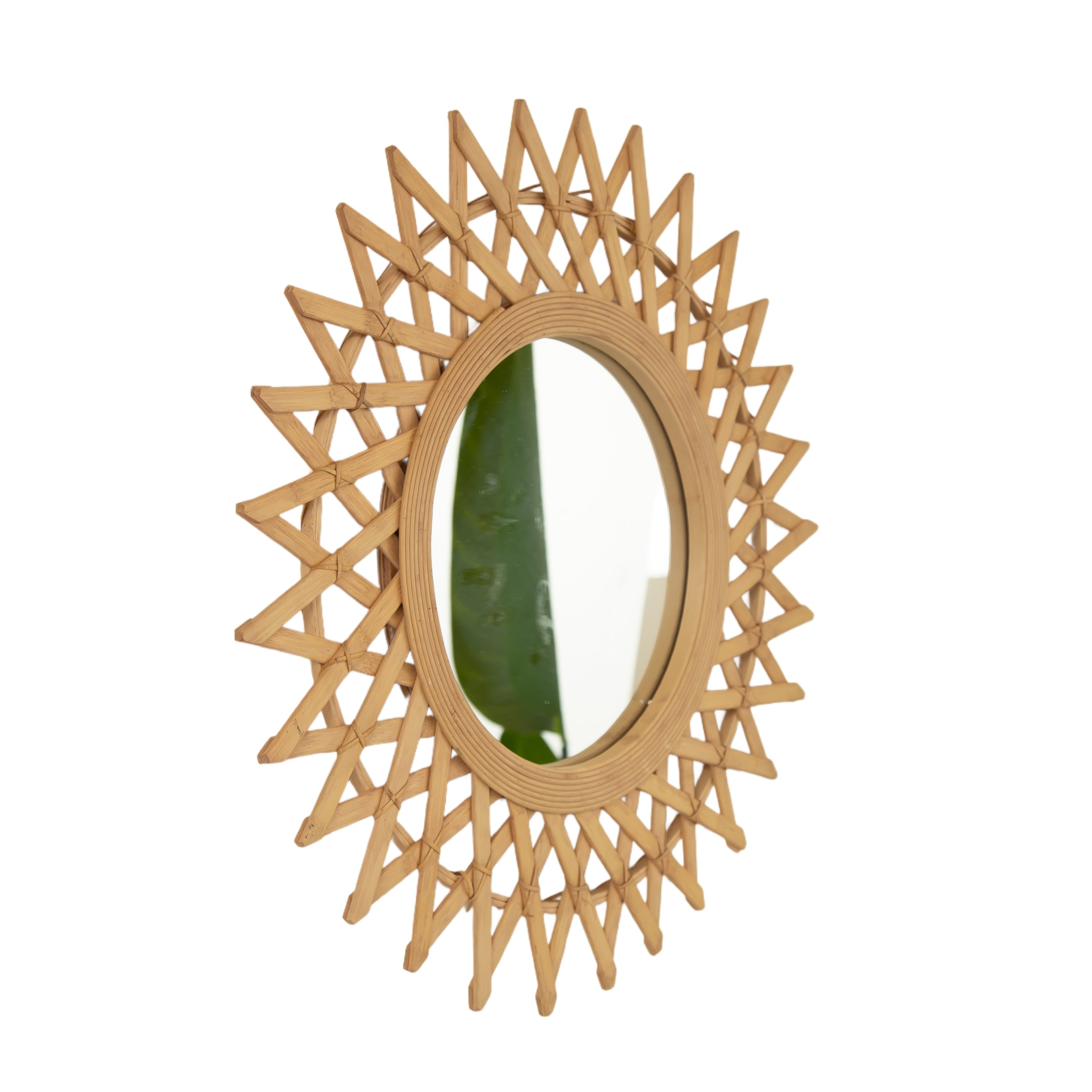 24'' Solana Round Bamboo Hemp Mirror