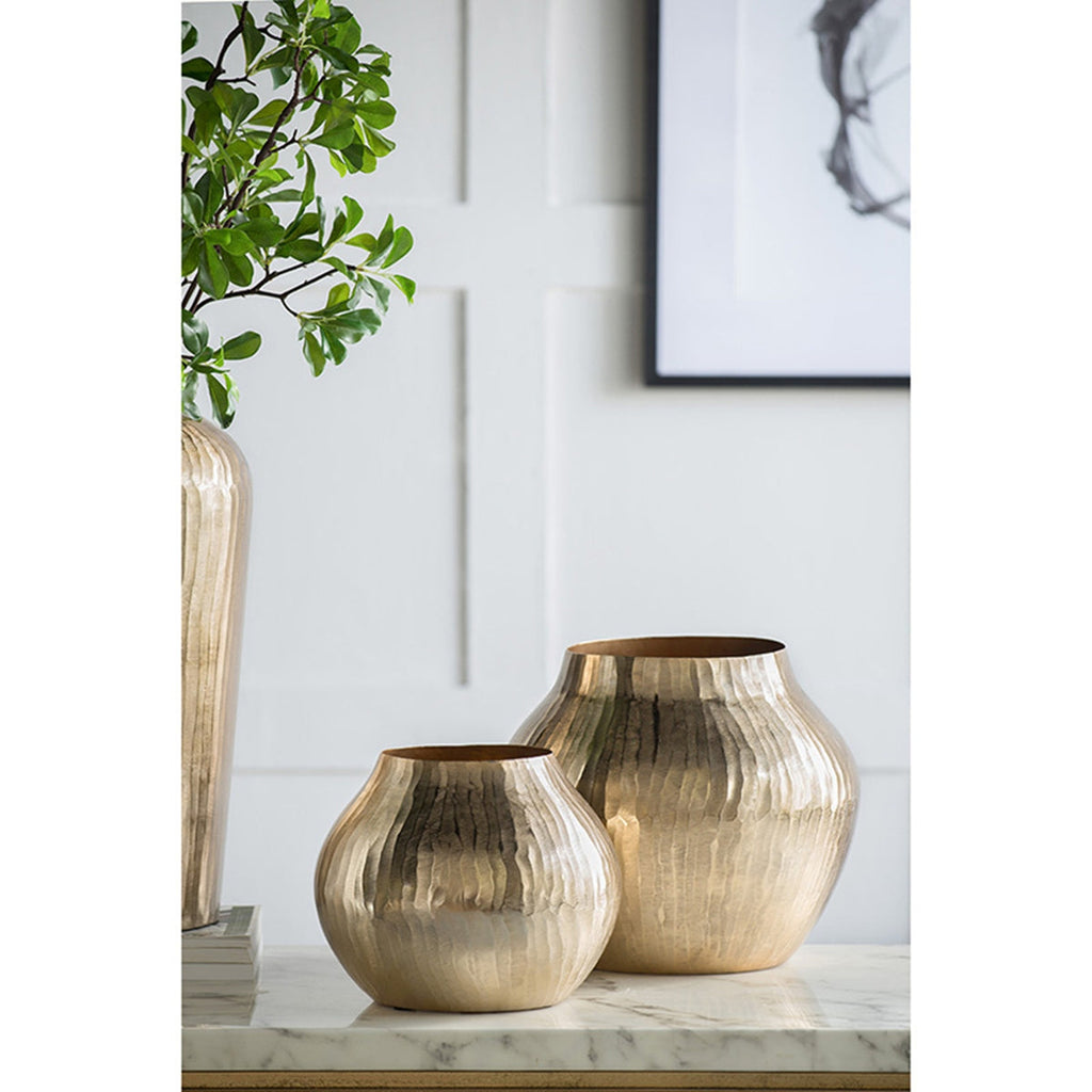 11.5" Aluminum Chisel Flower Vase