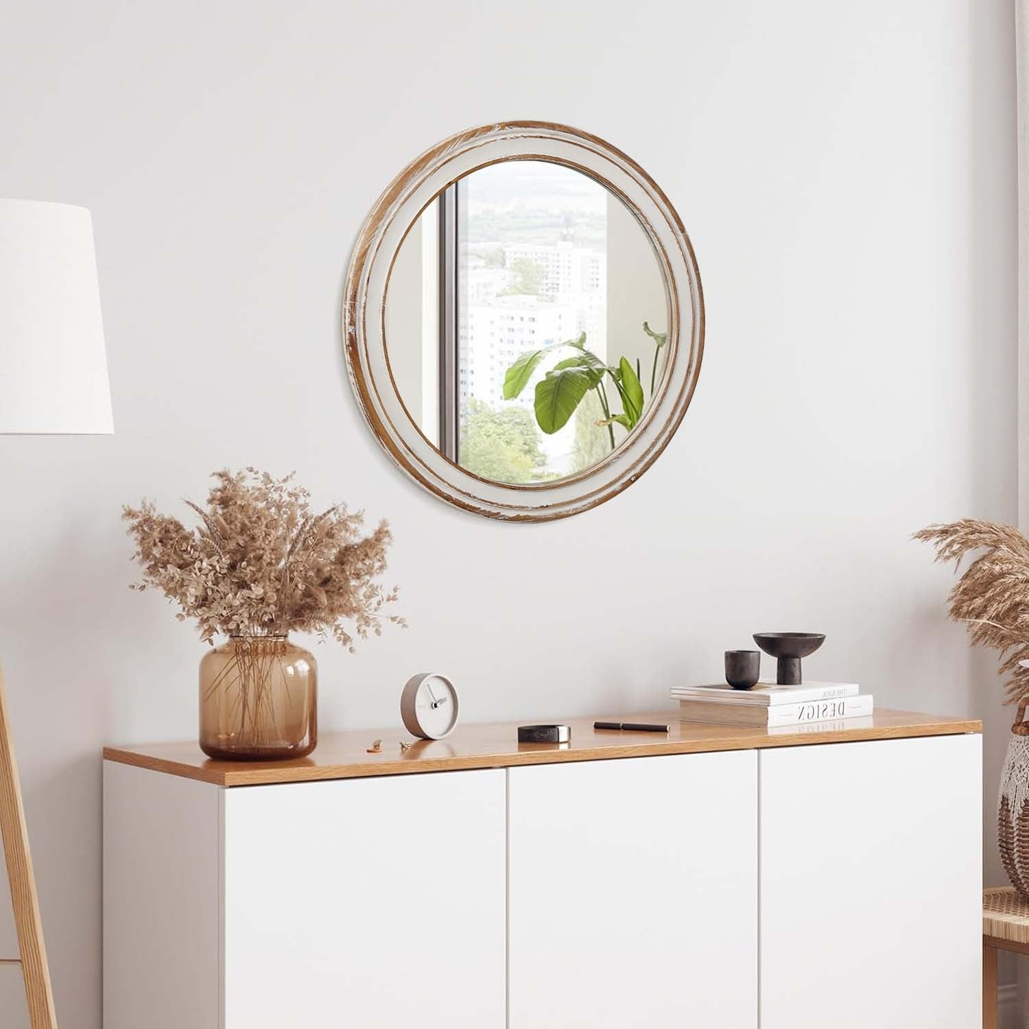 27.5 inches Round Farmhouse Wall Mirro