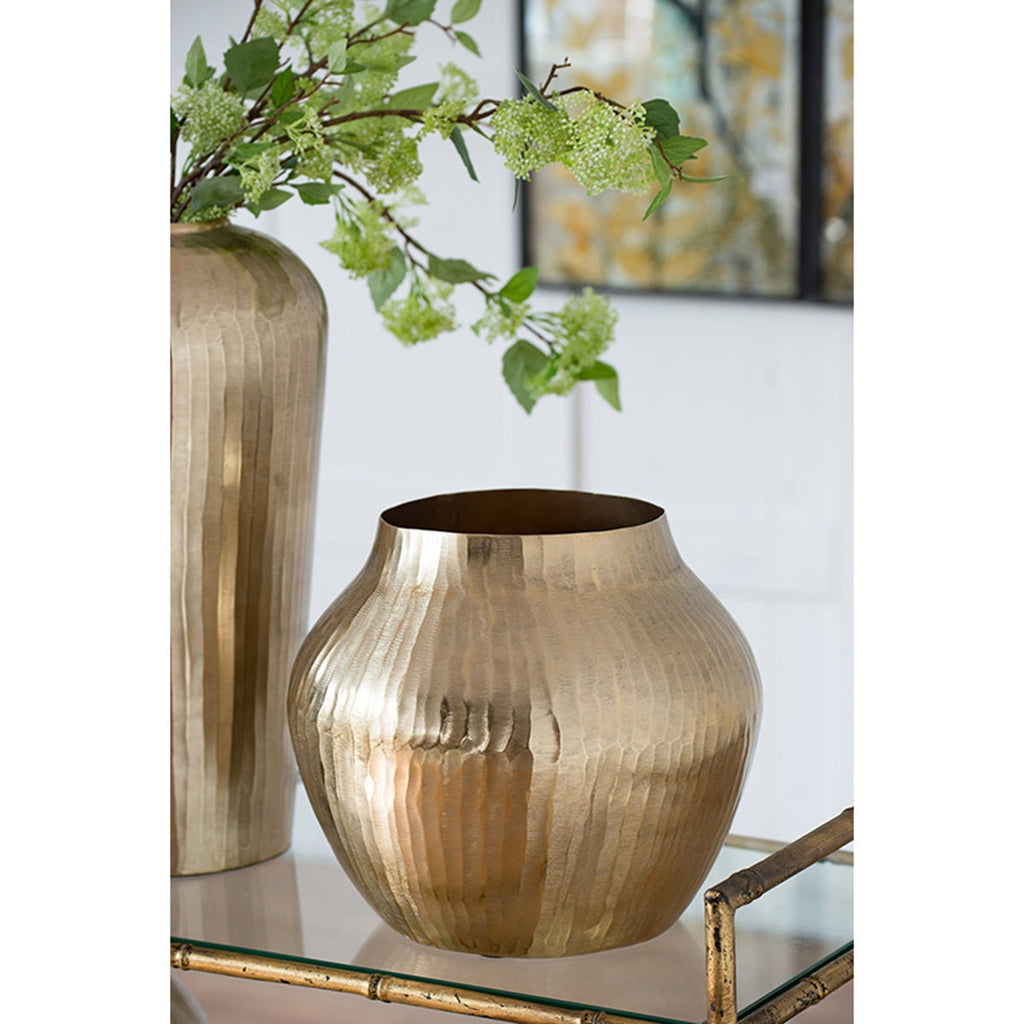11.5" Aluminum Chisel Flower Vase