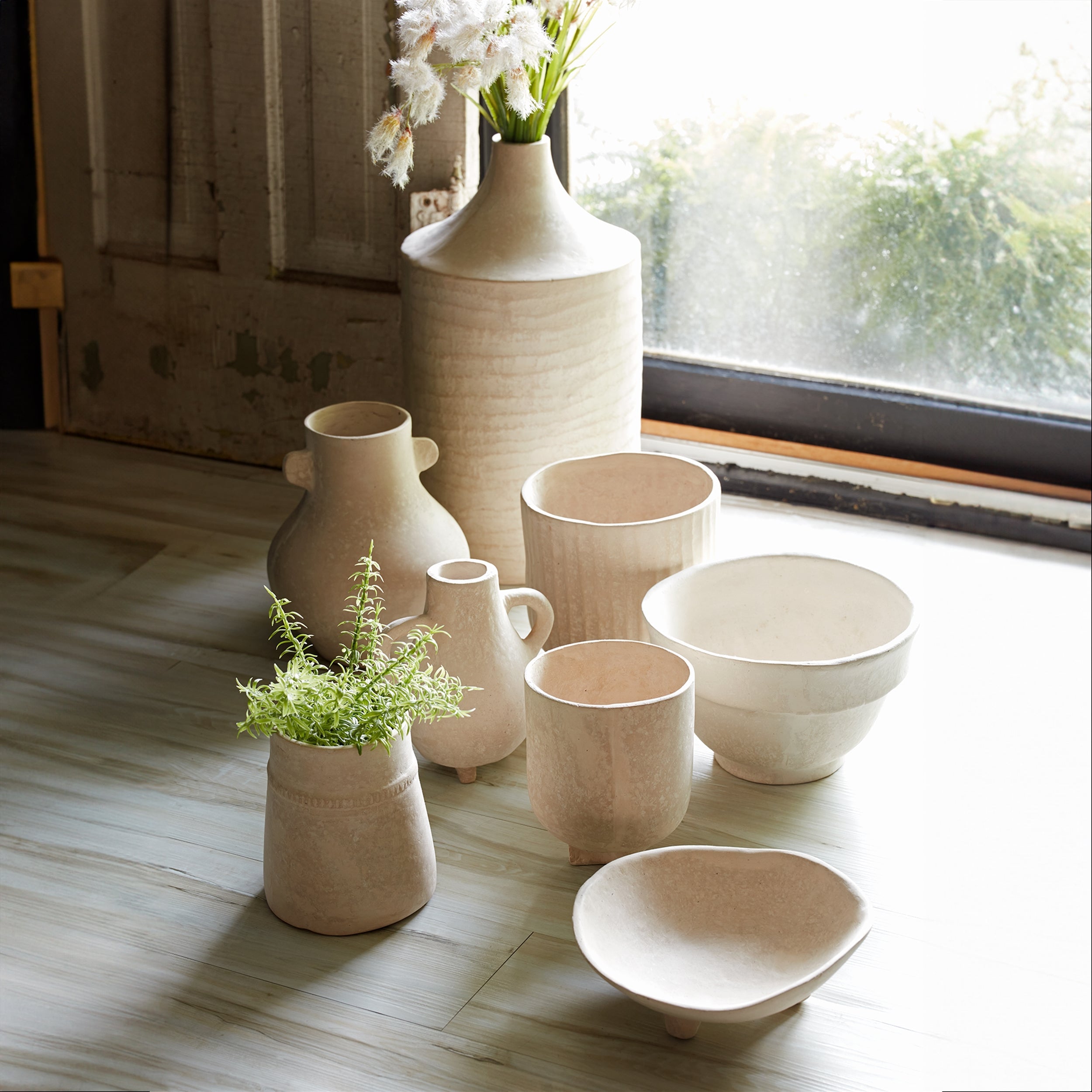18" Recycled Paper Chalk Vase