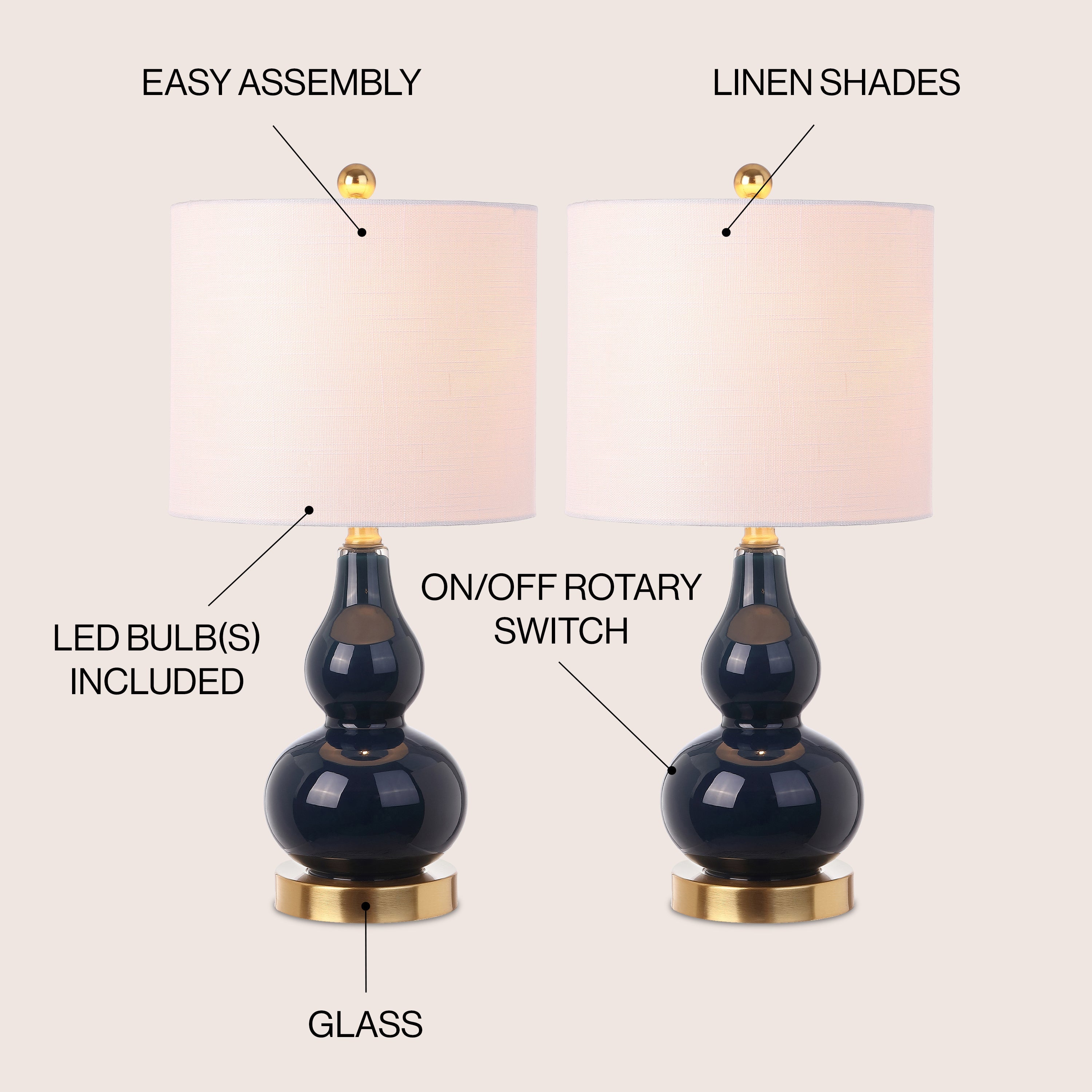 Anya Mini Glass Table Lamp