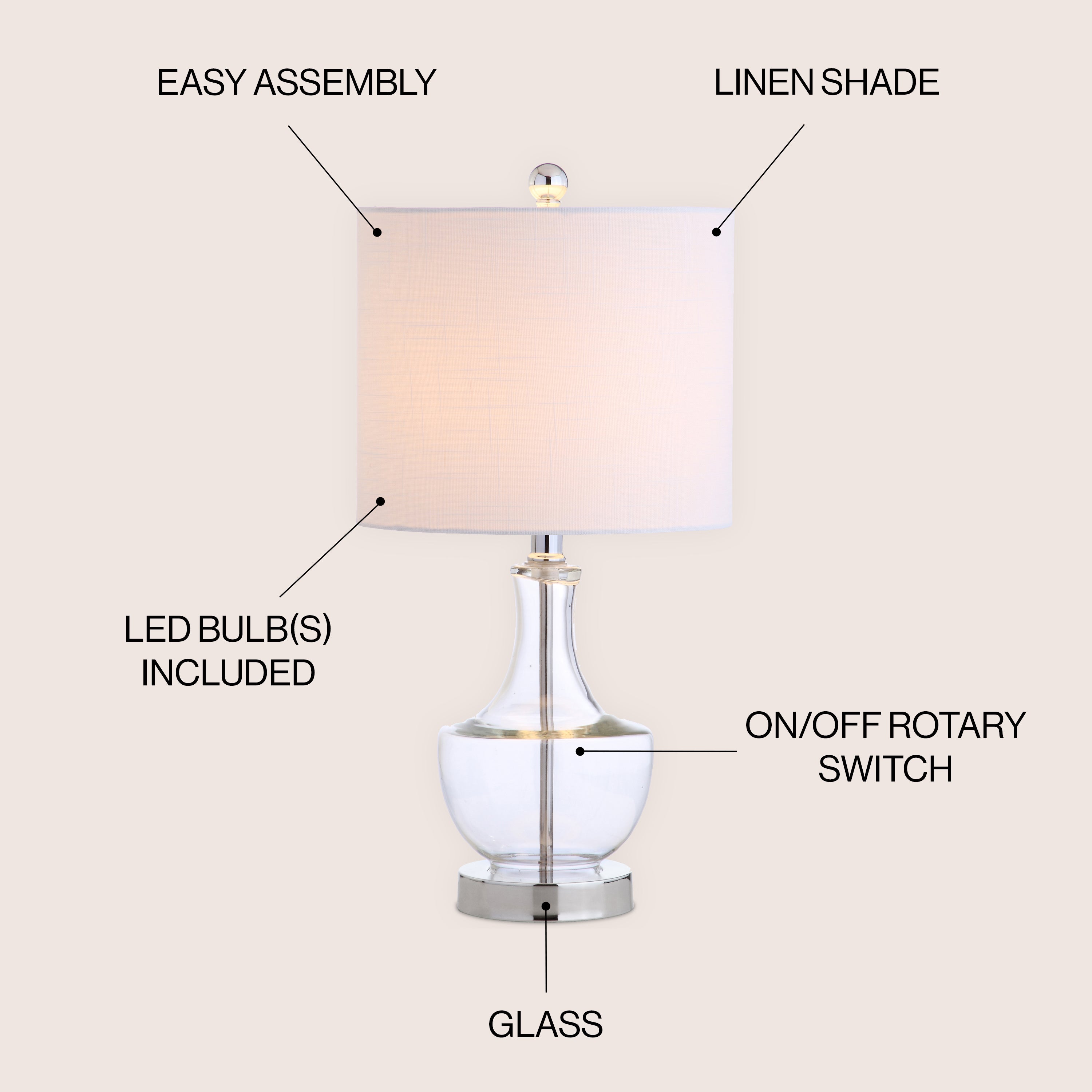 Colette Mini Glass LED Table Lamp