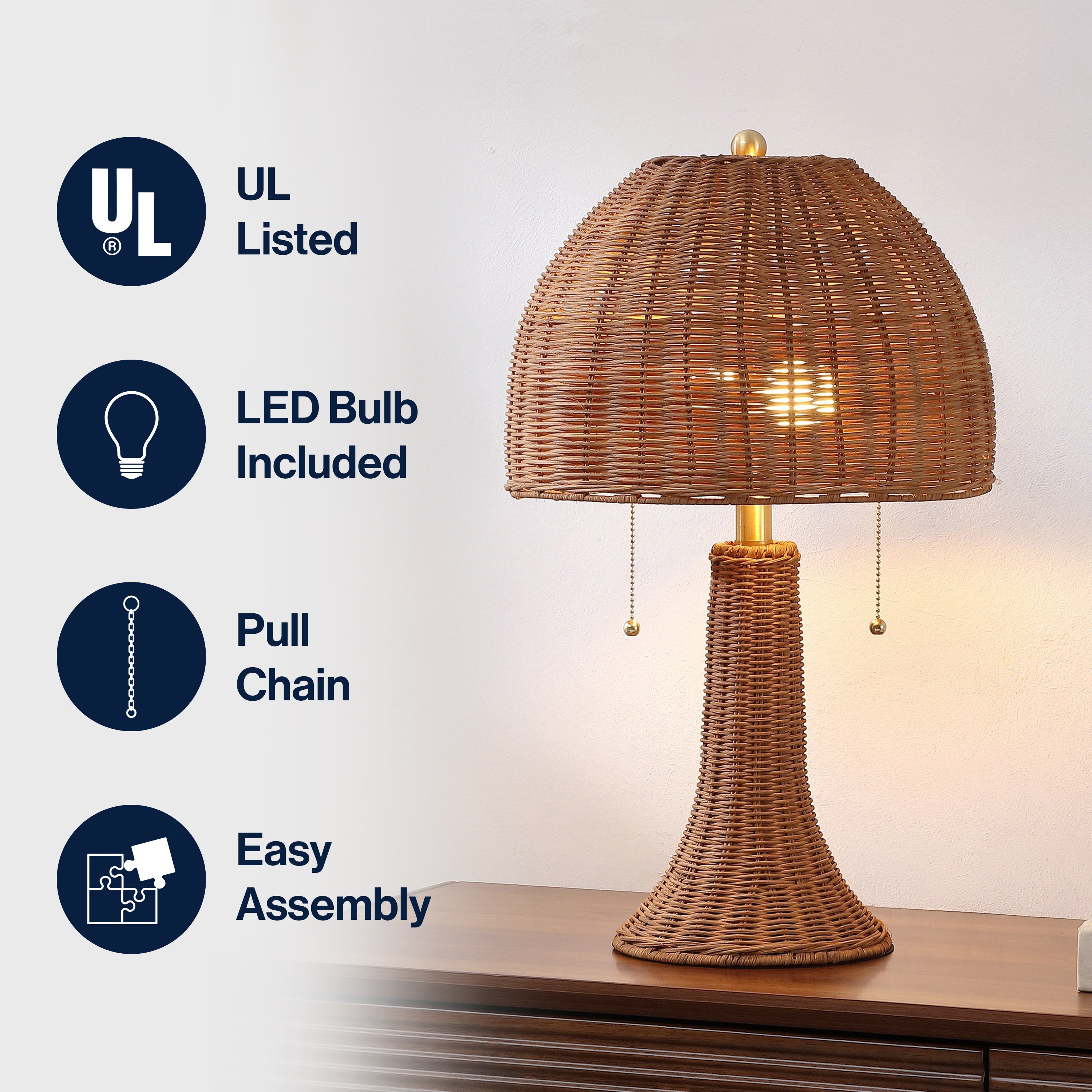 Joanie Bohemian Rustic Iron LED Table Lamp