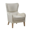 Upholstered Chair with Wing Back and Curved Arms