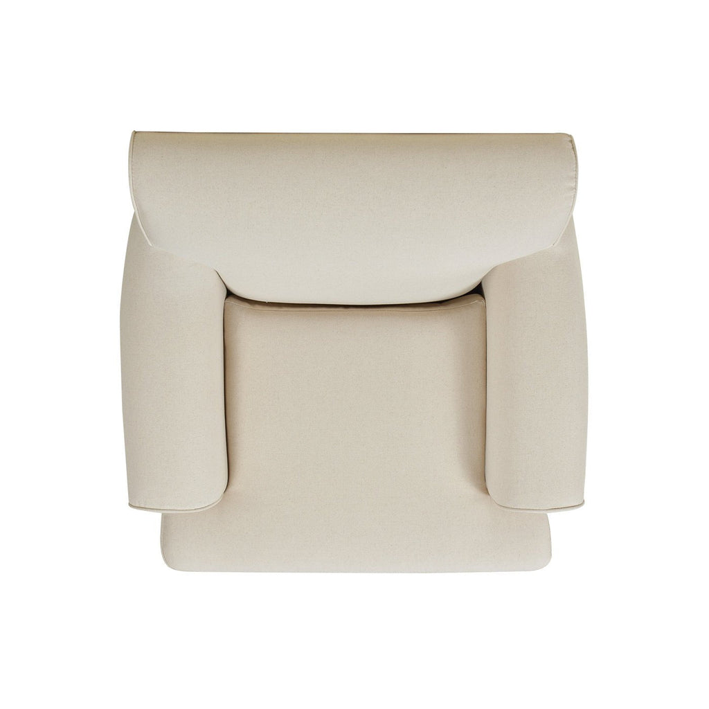 Cobaltex Upholstered Arm Chair with Metal Casters and Rolled Arms