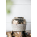 11" Round Sienna Brown Ceramic Accent Vase