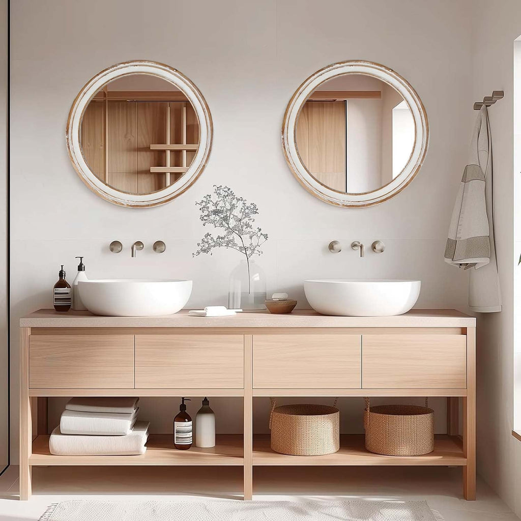 27.5 inches Round Farmhouse Wall Mirro