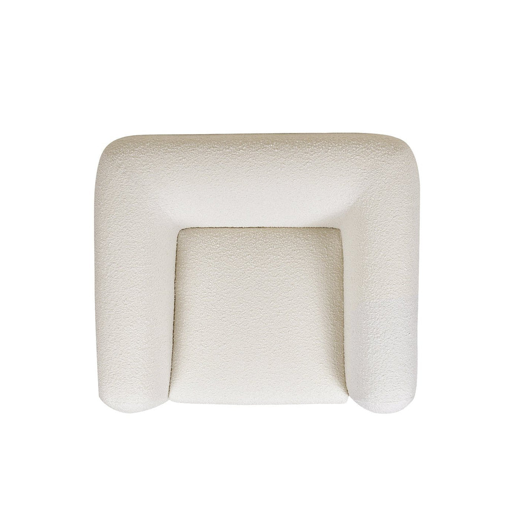 Upholstered Arm Chair with Wooden Base